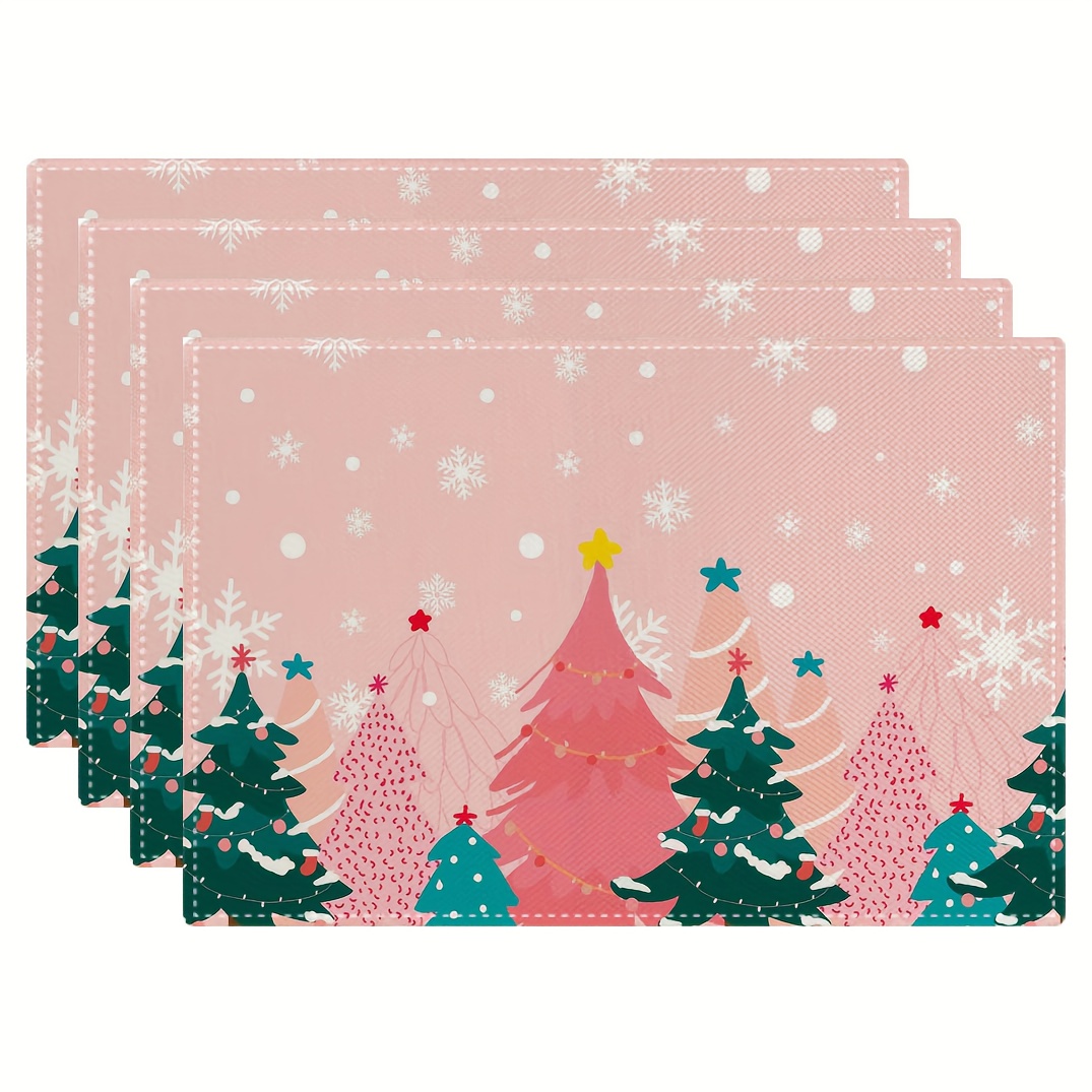 Pink Christmas Tree Printed Pl - Family Tree Print recension och pris